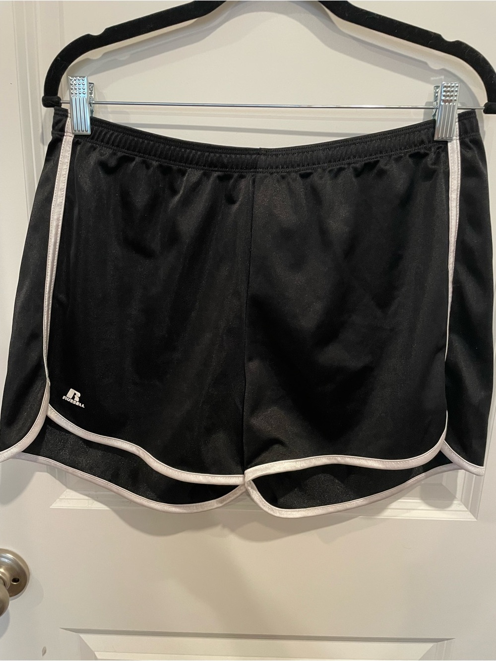 Russell Athletic Black Shorts with White Trim — Women's Athletic